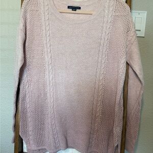 Pink Cable Knit Sweater